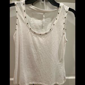 Karen Millen tank top with muted gold studs, size 6